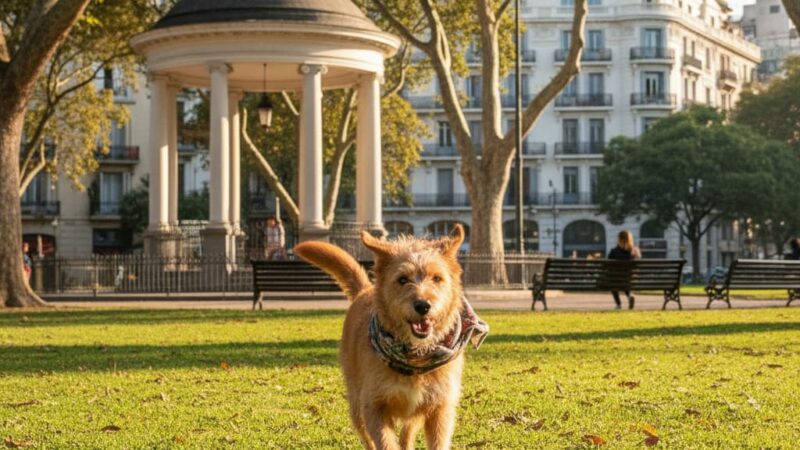 Perro rescatado en un parque de Argentina, guía de adopción 2026.